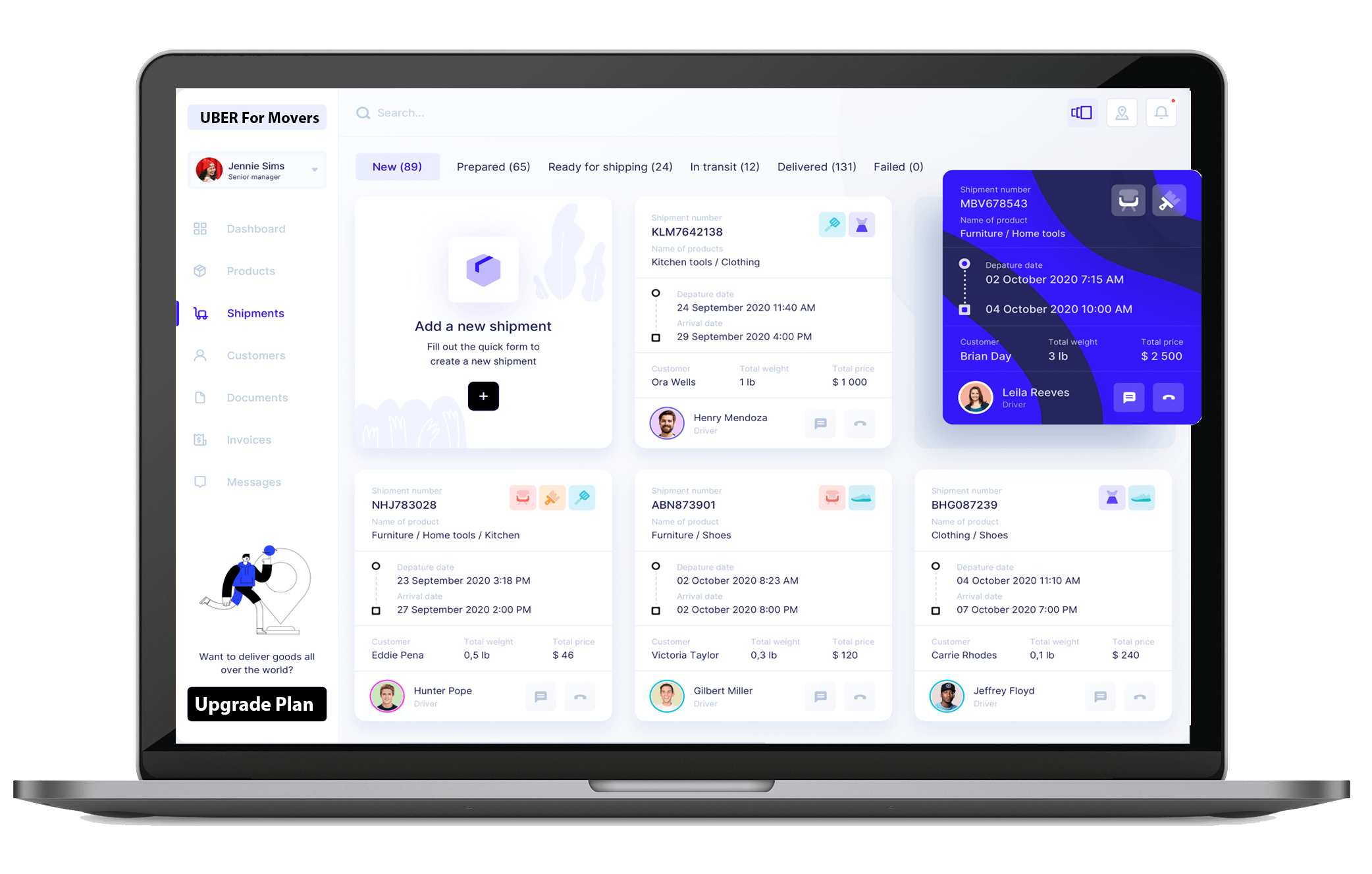 Uber For Movers Uber For Moving On Demand Movers and Packers App